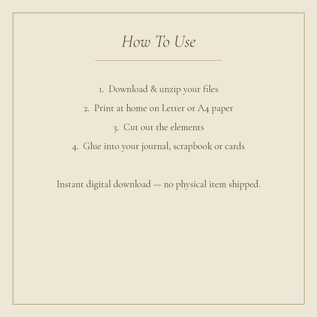 Afternoon Tea Party junk journal kit — download info