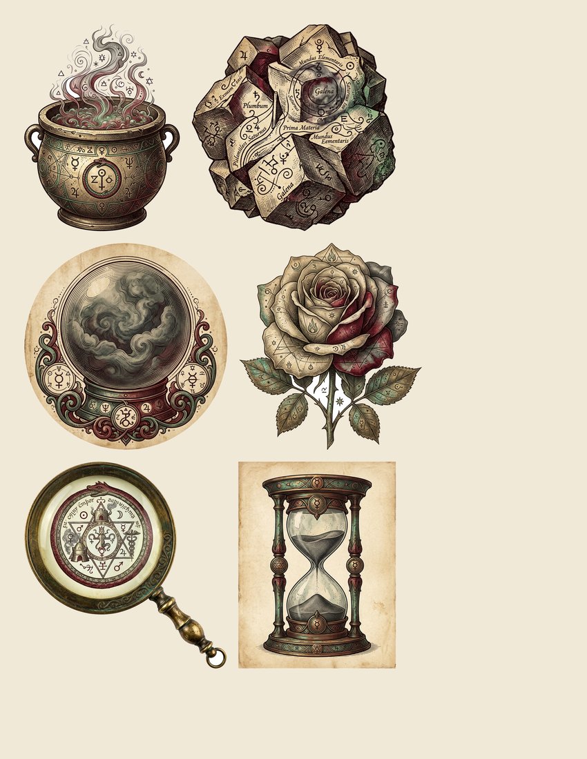 Alchemist Laboratory junk journal kit — sheet preview 4