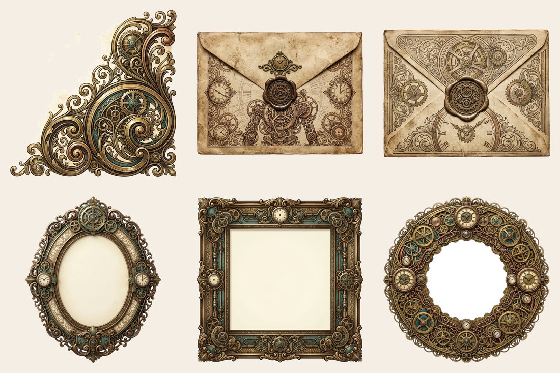 Automaton Clockwork junk journal kit — element closeup 2