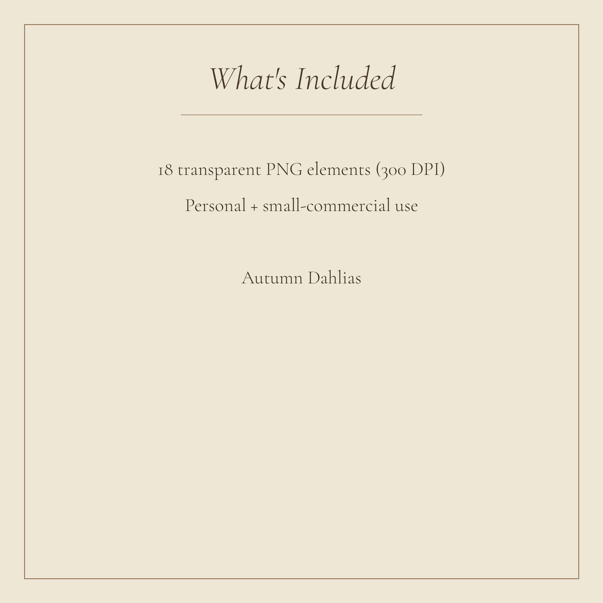 Autumn Dahlias Fussy-Cut Elements — preview