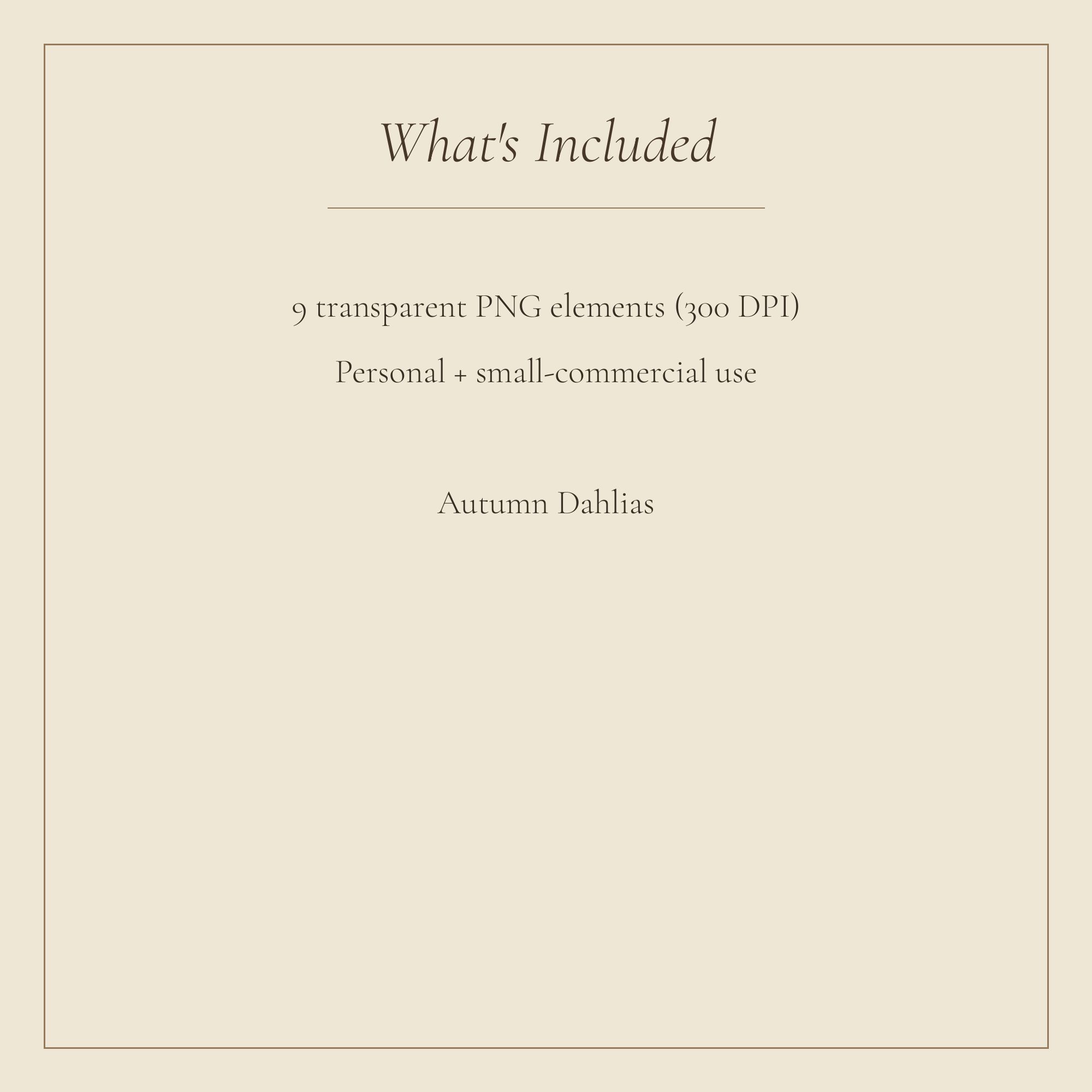 Autumn Dahlias Frames & Borders — preview