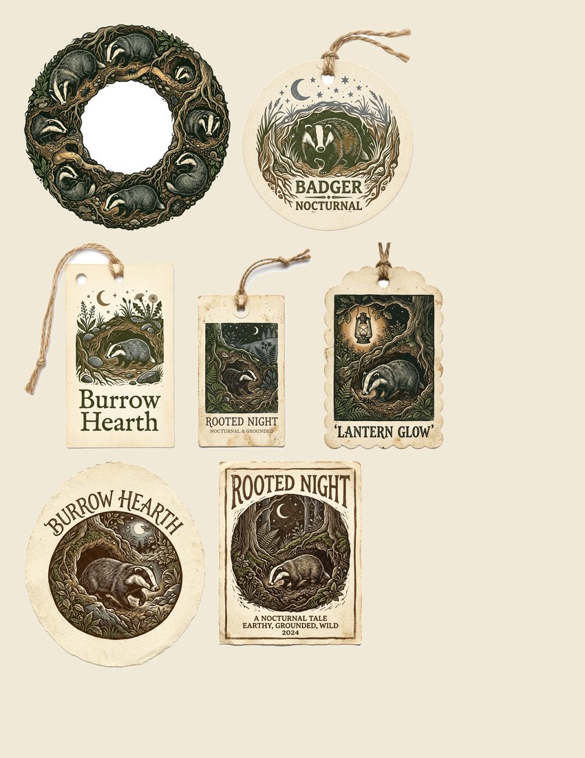 Badger Burrow junk journal kit — sheet preview 2