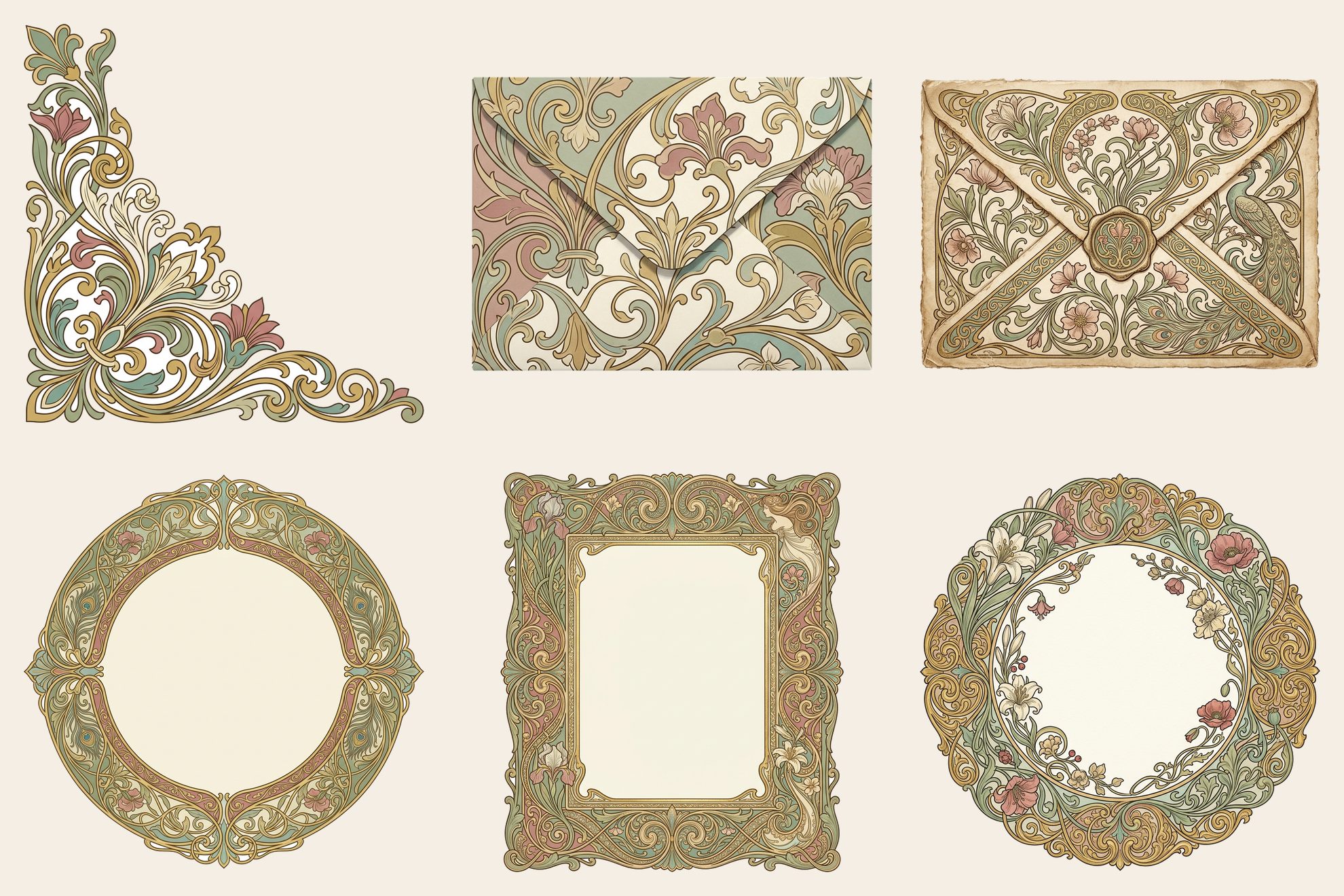 Belle Epoque Art Nouveau Junk Journal Kit ADD-ON — preview