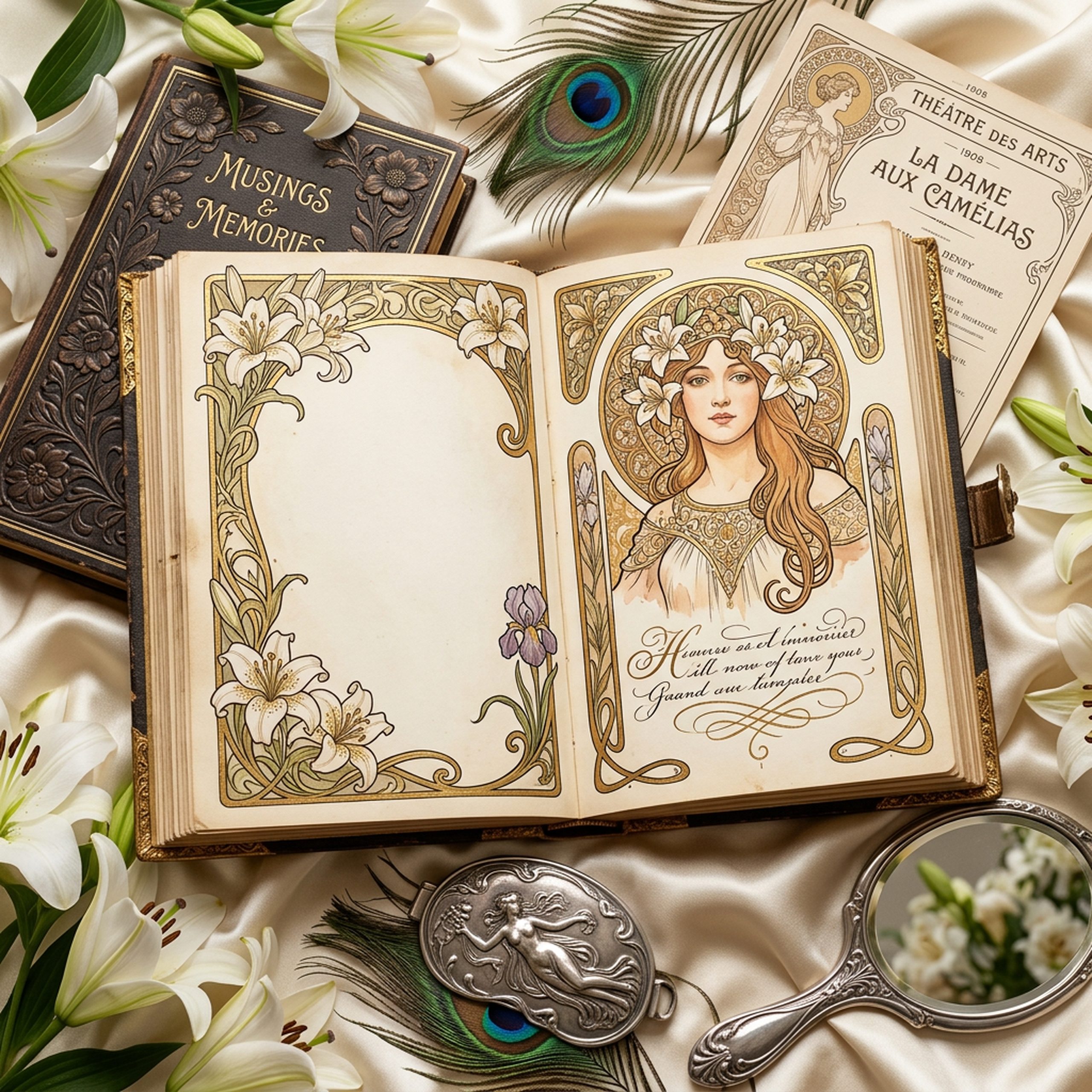 Belle Epoque Art Nouveau Mini Junk Journal Kit | Vintage Printable Ephemera + Sheets | Digital Download