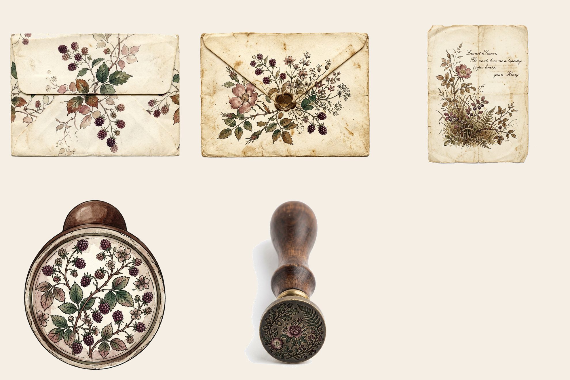 Berry Bramble Envelopes & Seals — preview