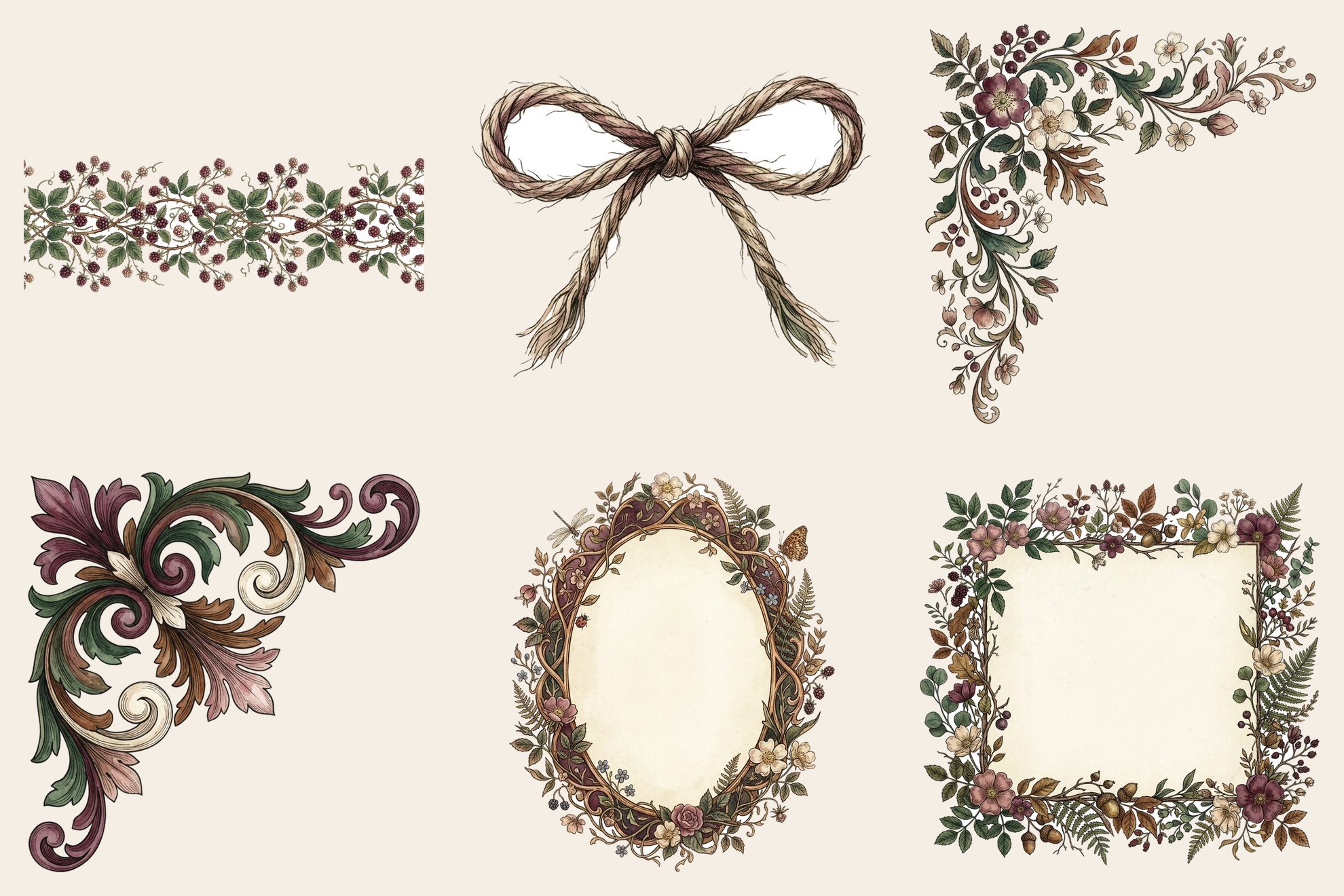 Berry Bramble Frames & Borders — preview