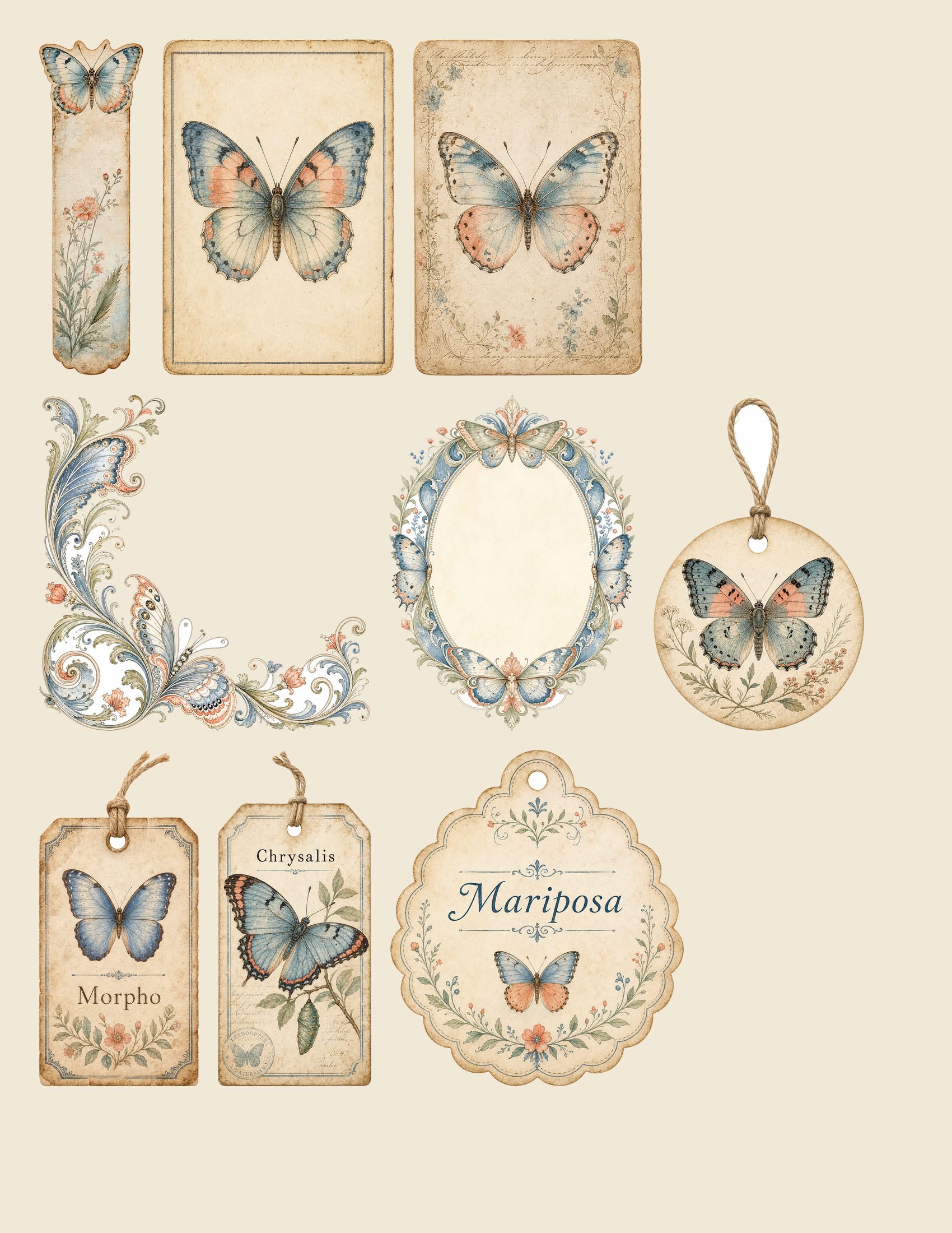 Butterfly Conservatory DELUXE Junk Journal Kit ADD-ON — preview