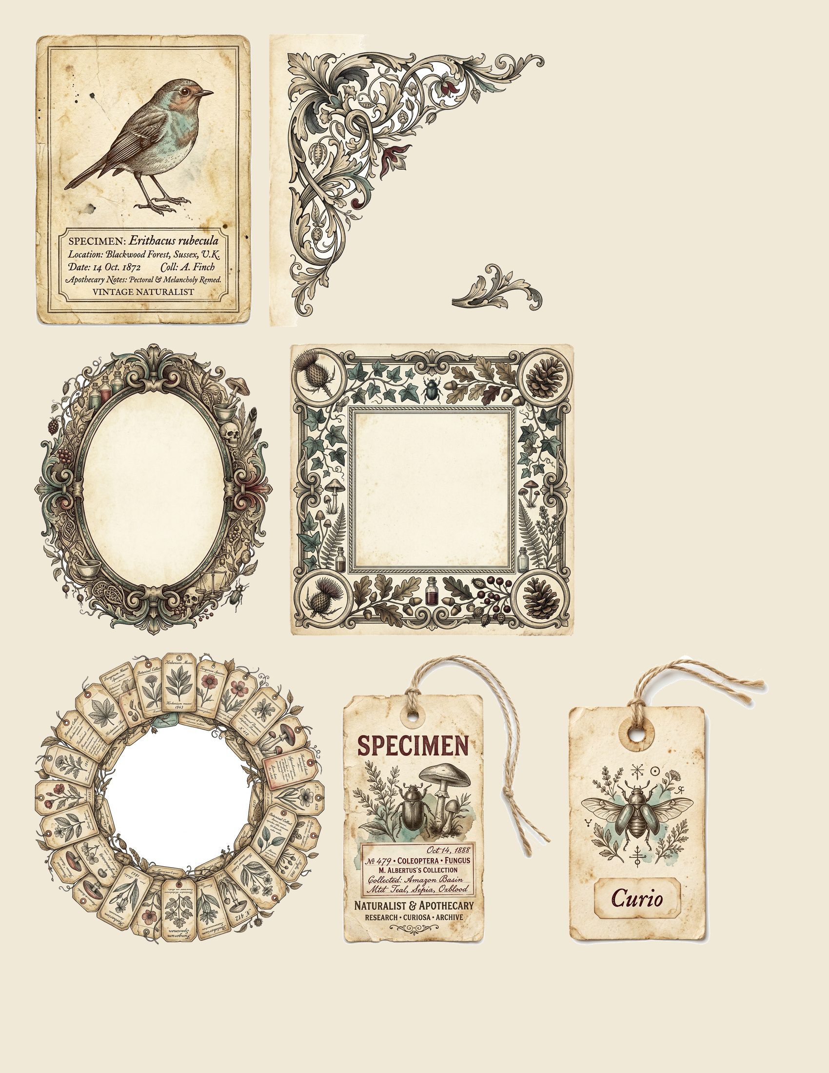 Cabinet of Curiosities Junk Journal Kit ADD-ON — preview