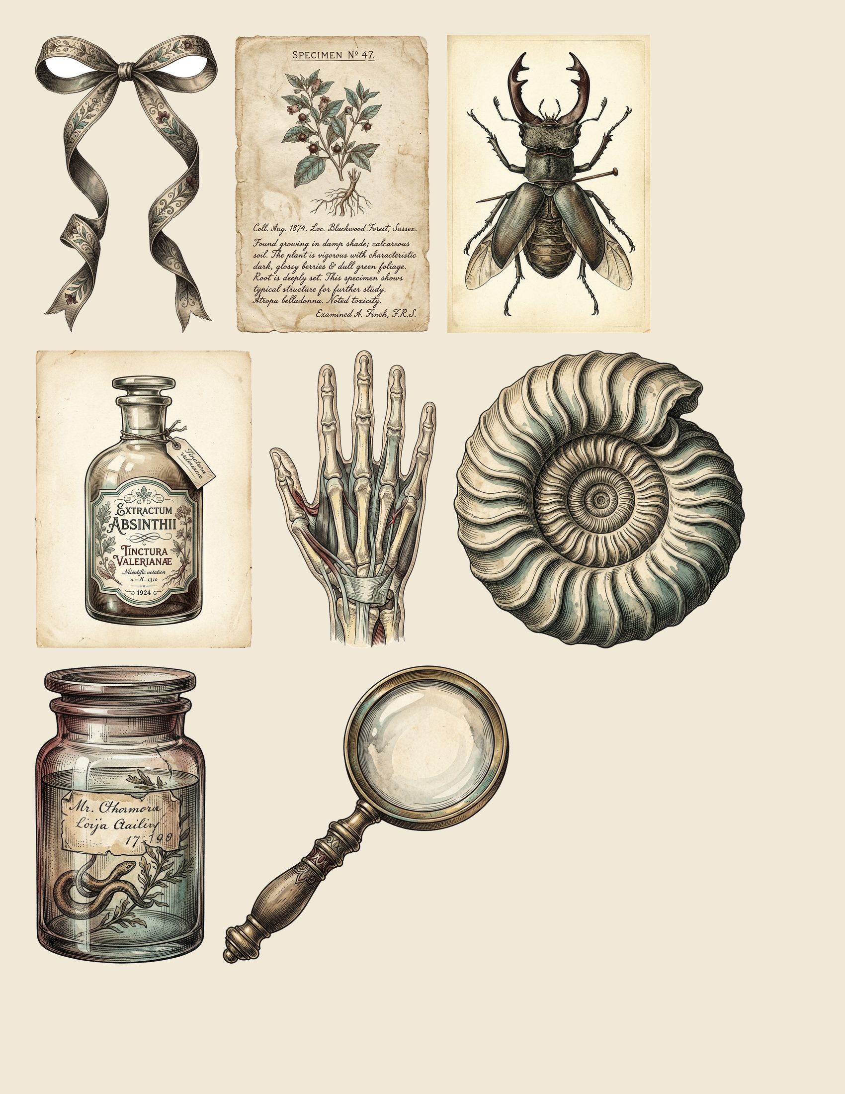 Cabinet of Curiosities Junk Journal Kit ADD-ON — preview