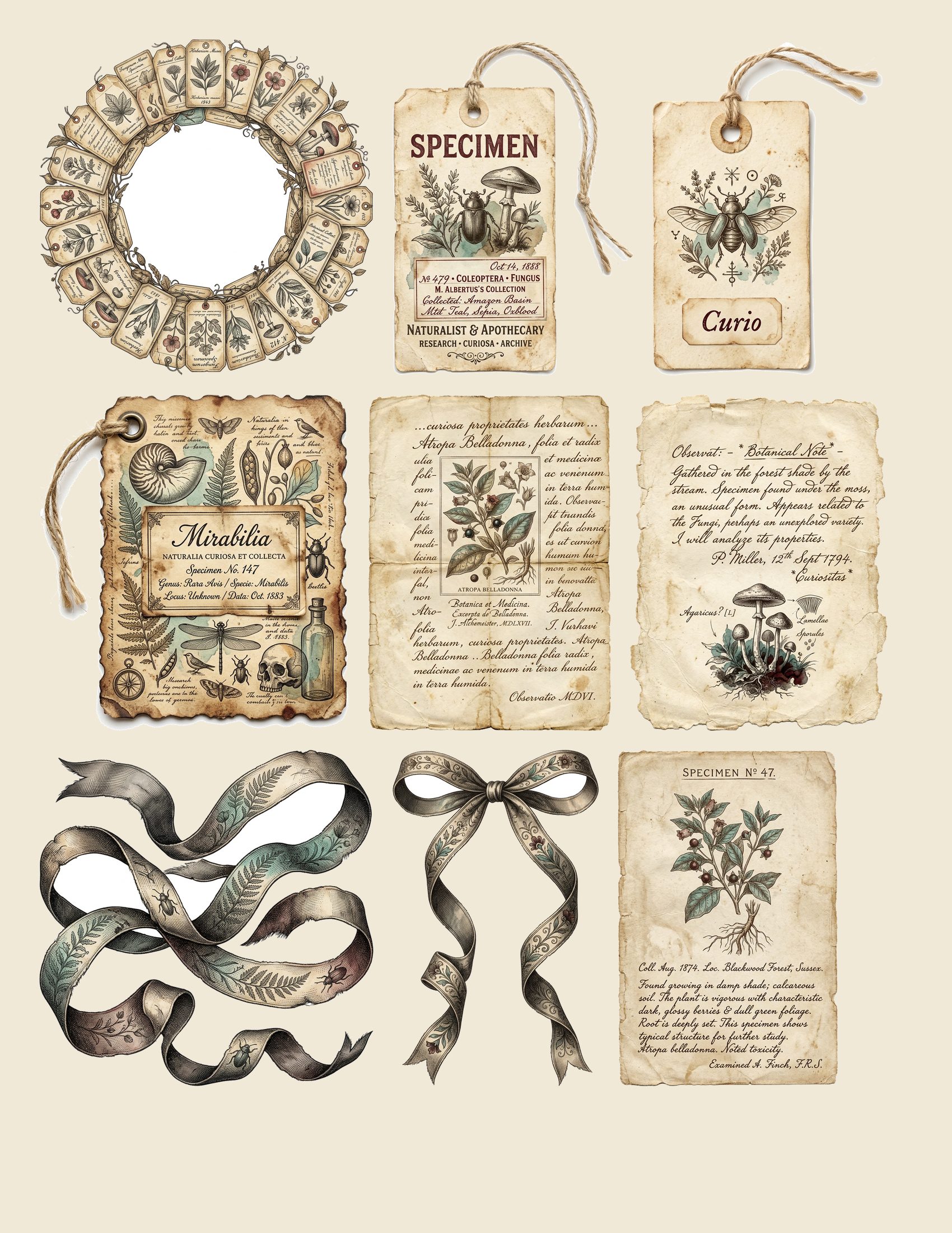 Cabinet of Curiosities Embellishments — preview