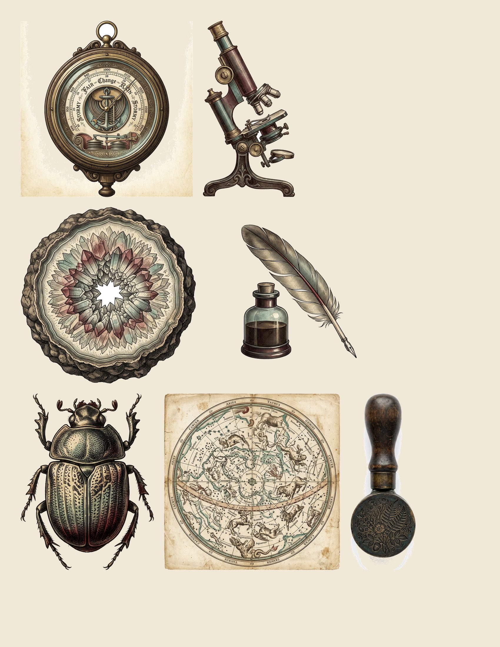 Cabinet of Curiosities Mini Junk Journal Kit — preview