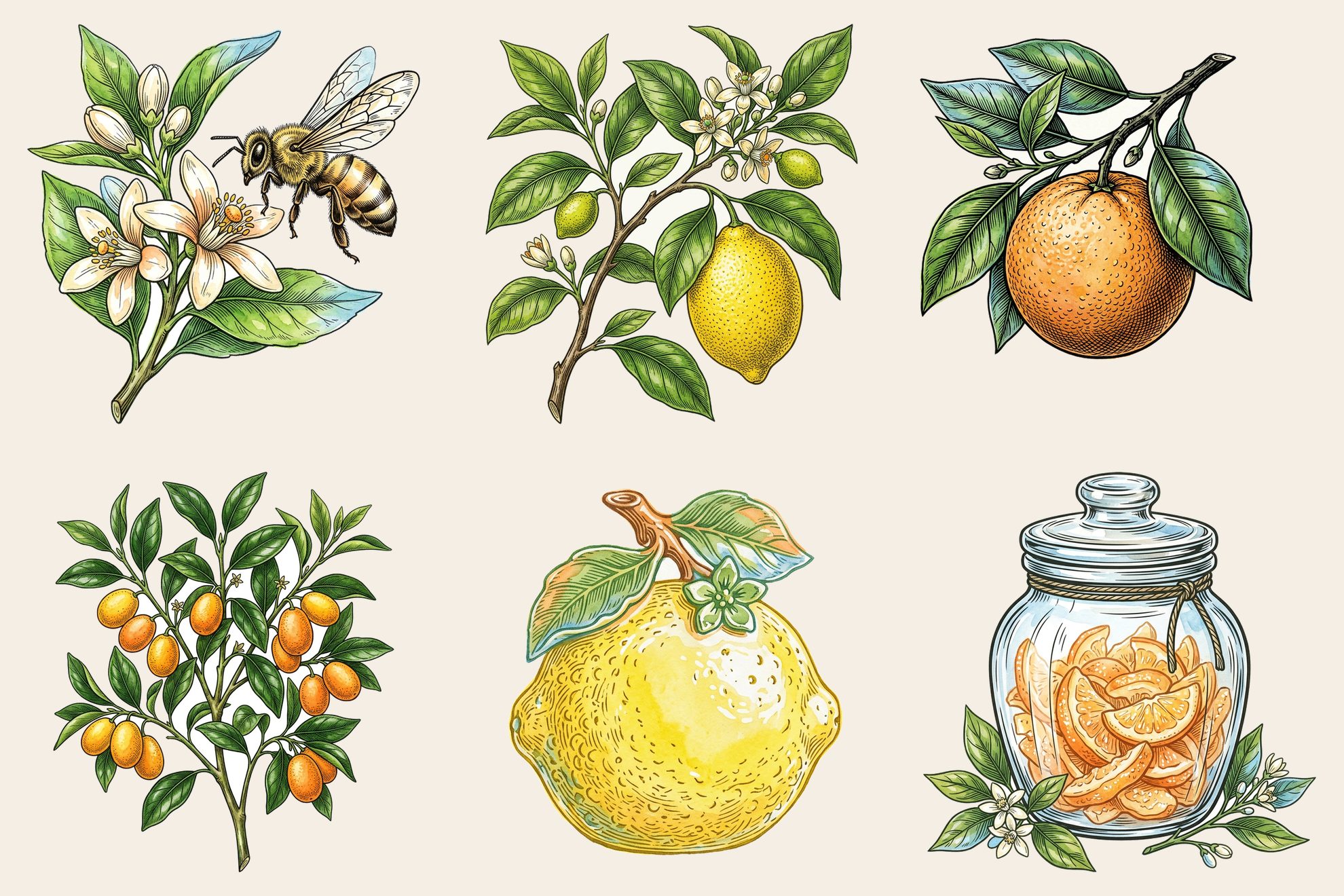 Citrus Grove Fussy-Cut Elements — preview