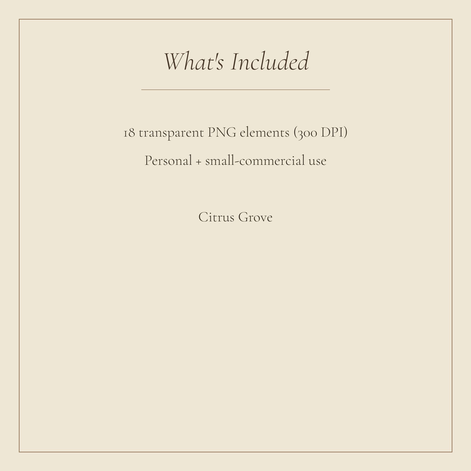 Citrus Grove Fussy-Cut Elements — preview