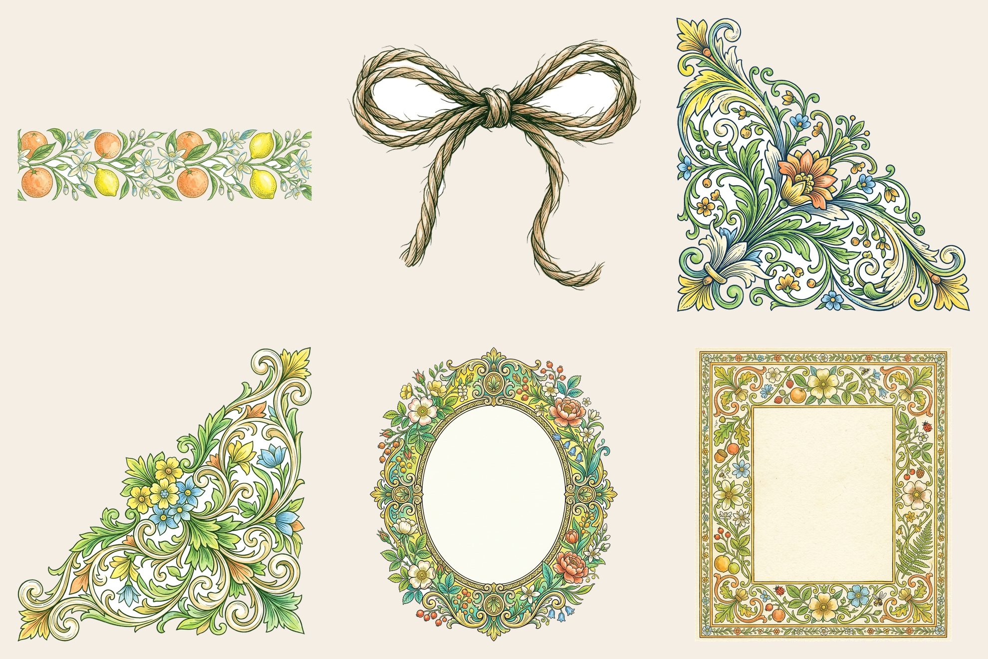 Citrus Grove Frames & Borders — preview