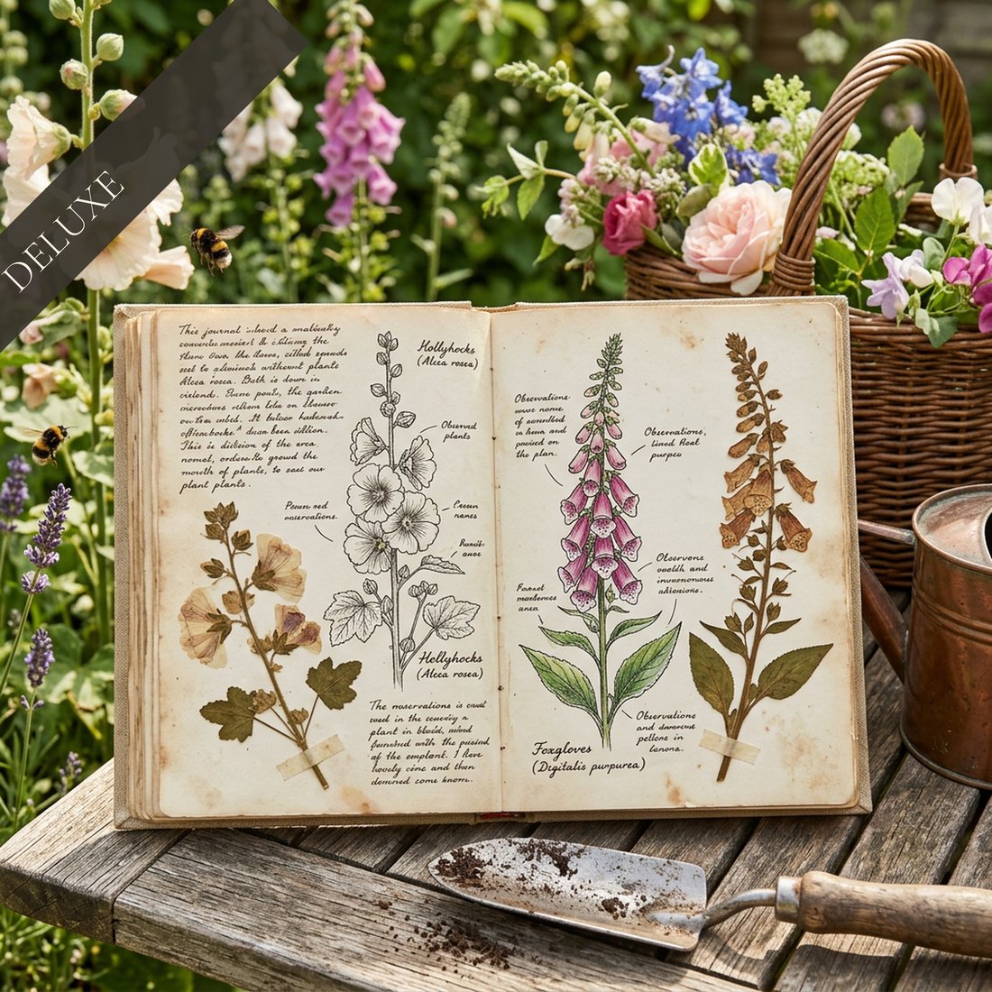 English Cottage Garden Junk Journal Kit | Digital Download