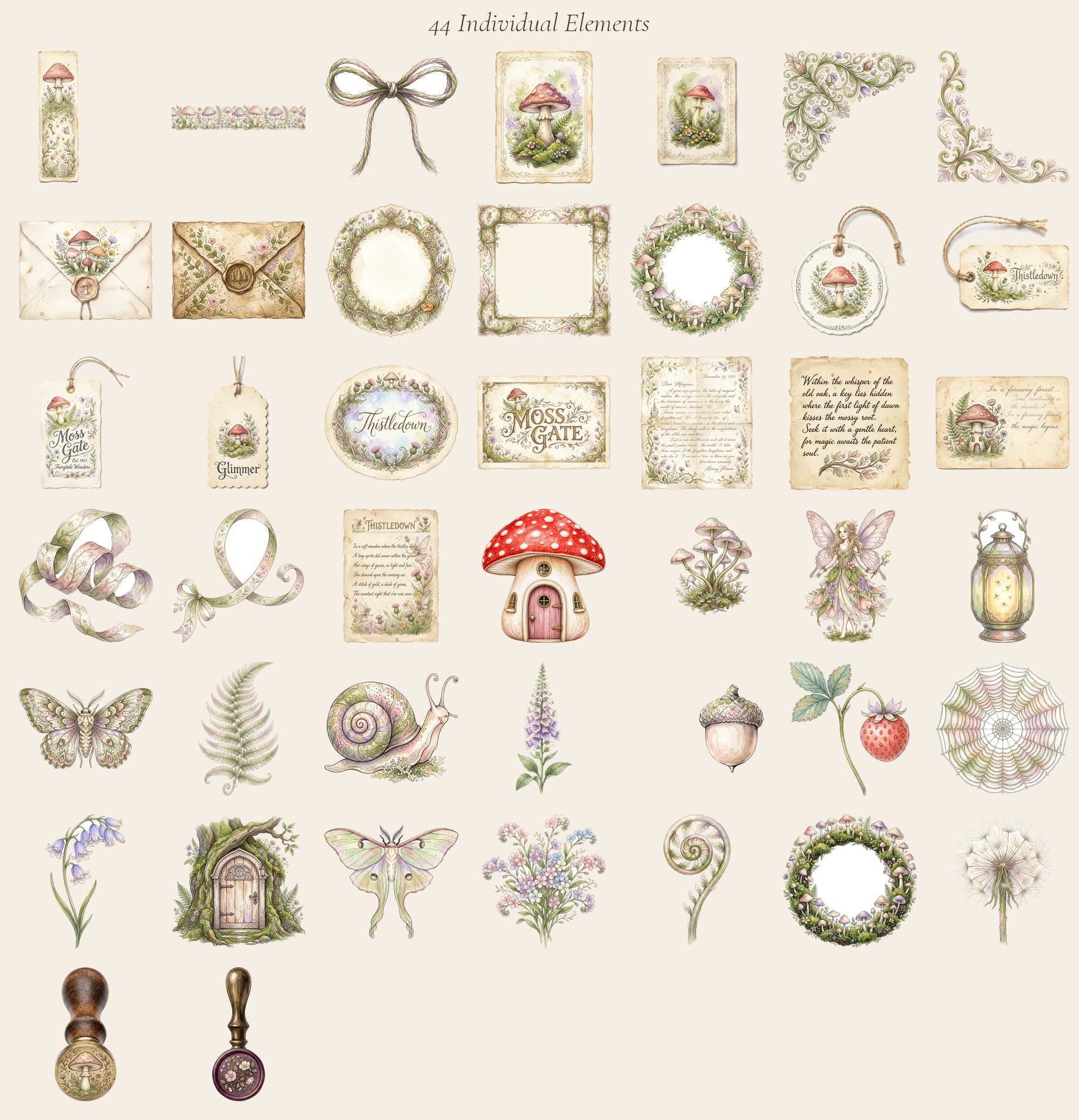 Fairy Toadstool Hollow Embellishments — preview