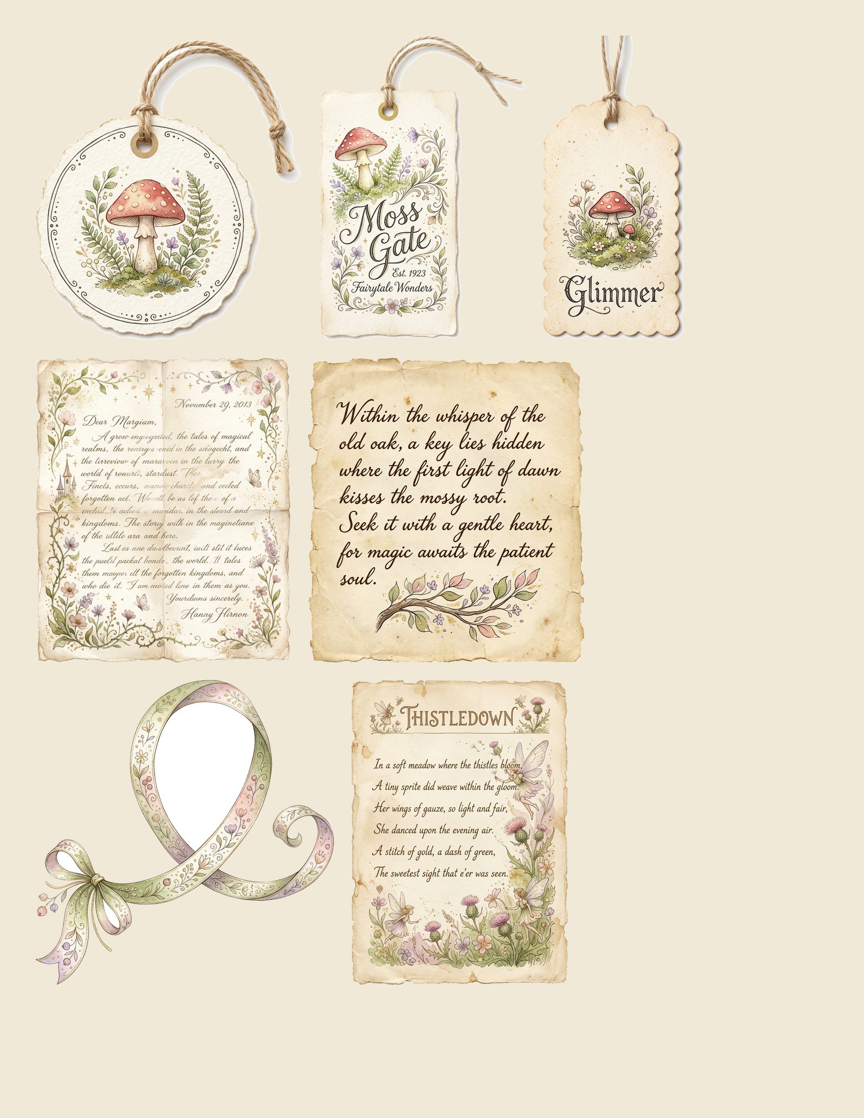 Fairy Toadstool Hollow Paper Pack — preview