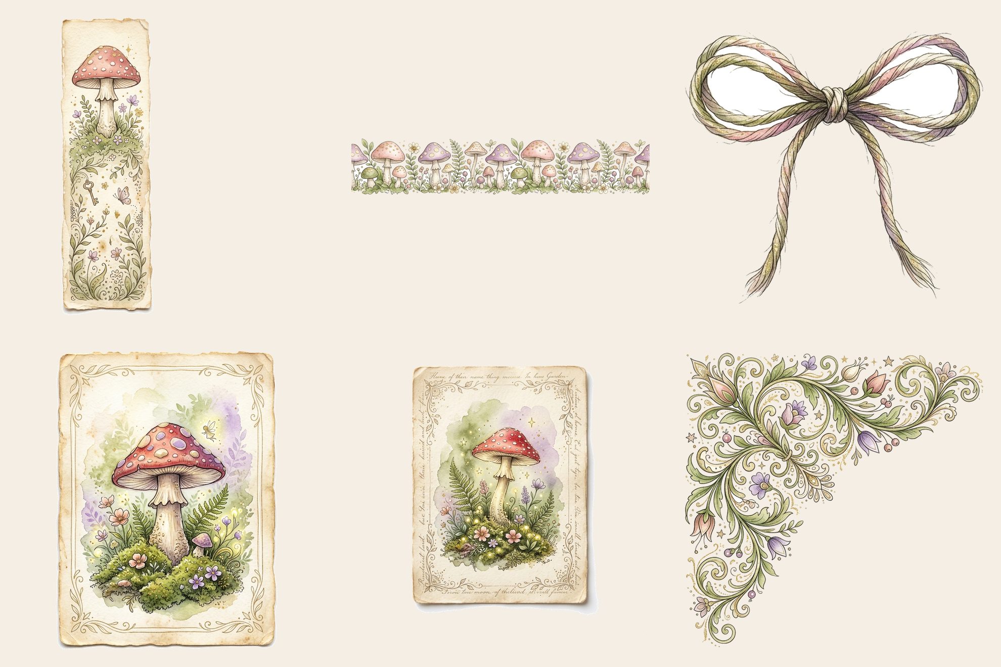 Fairy Toadstool Hollow Paper Pack — preview