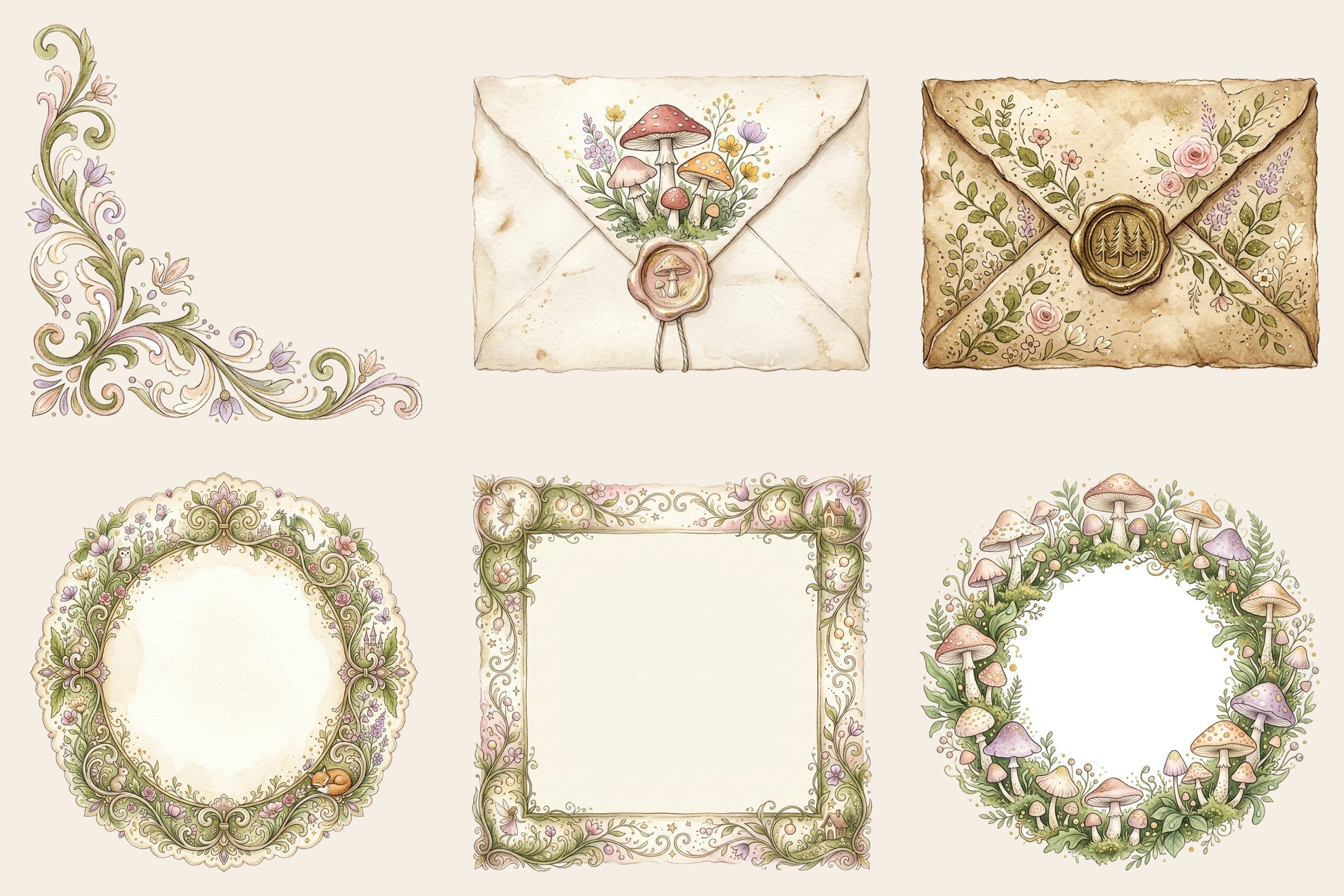 Fairy Toadstool Hollow Paper Pack — preview