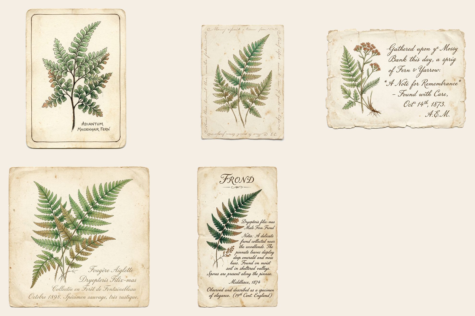 Fern Greenhouse Journaling Cards — preview