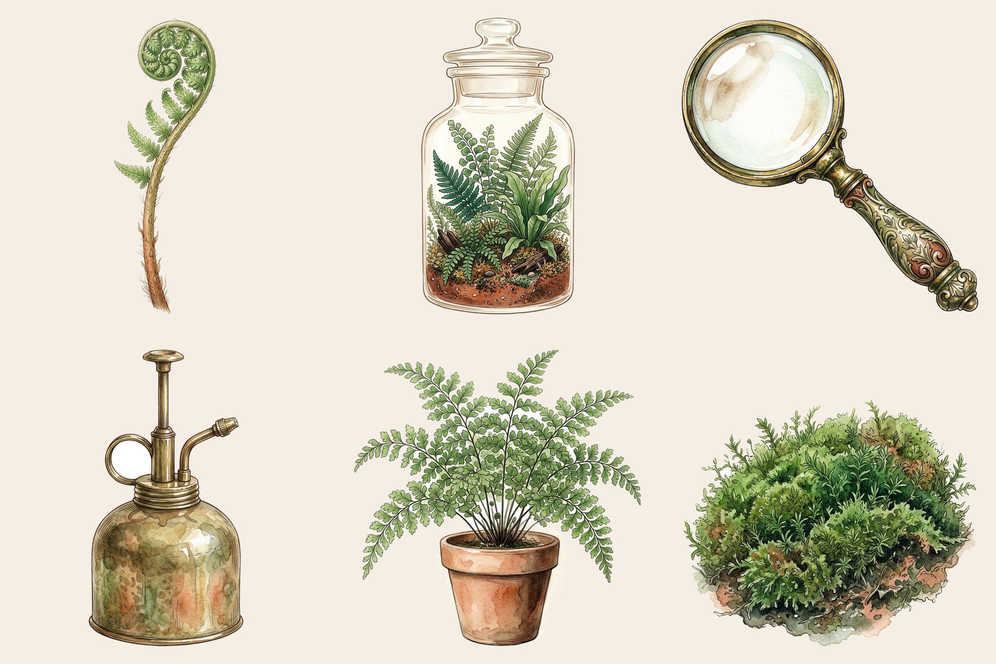 Fern Greenhouse Fussy-Cut Elements — preview