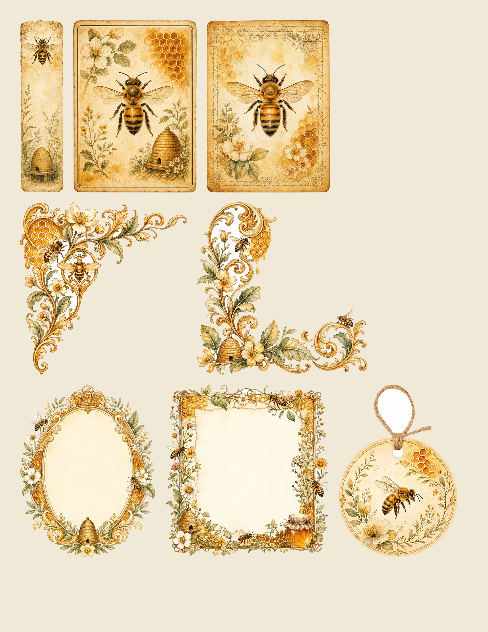 Golden Bee Apiary Embellishments — preview