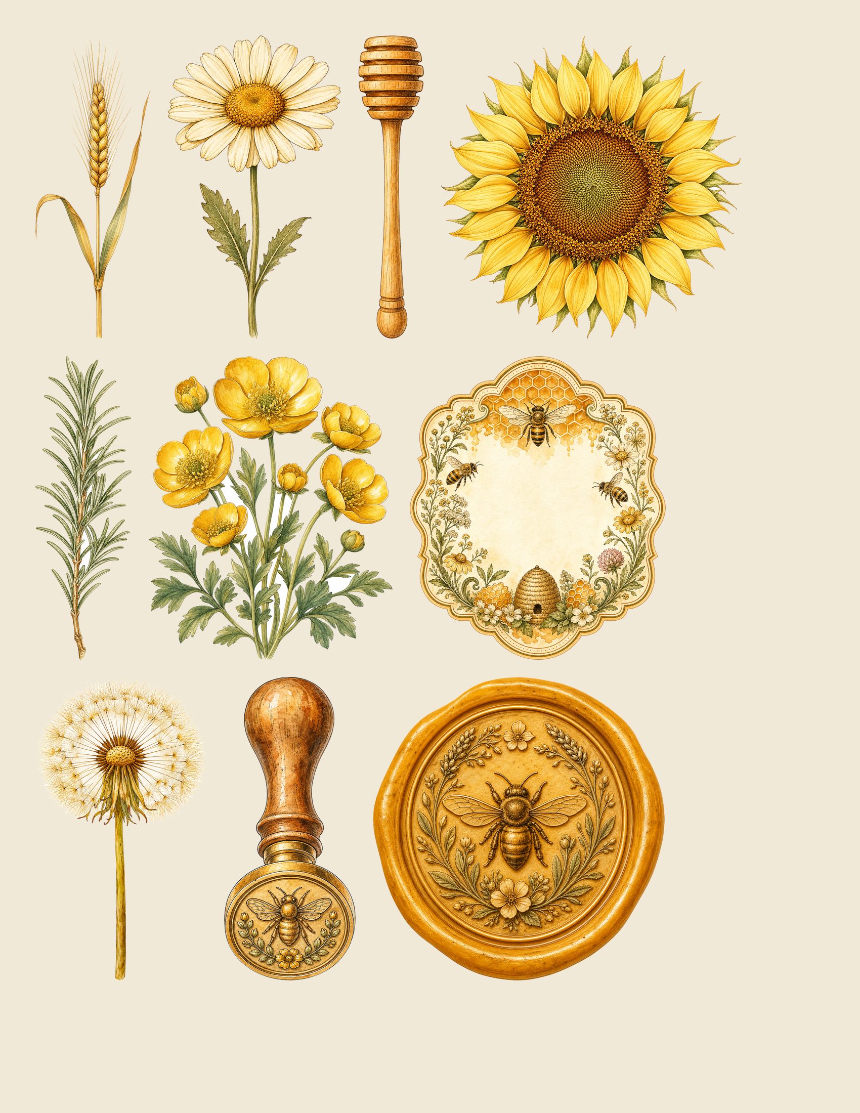 Golden Bee Apiary Embellishments — preview