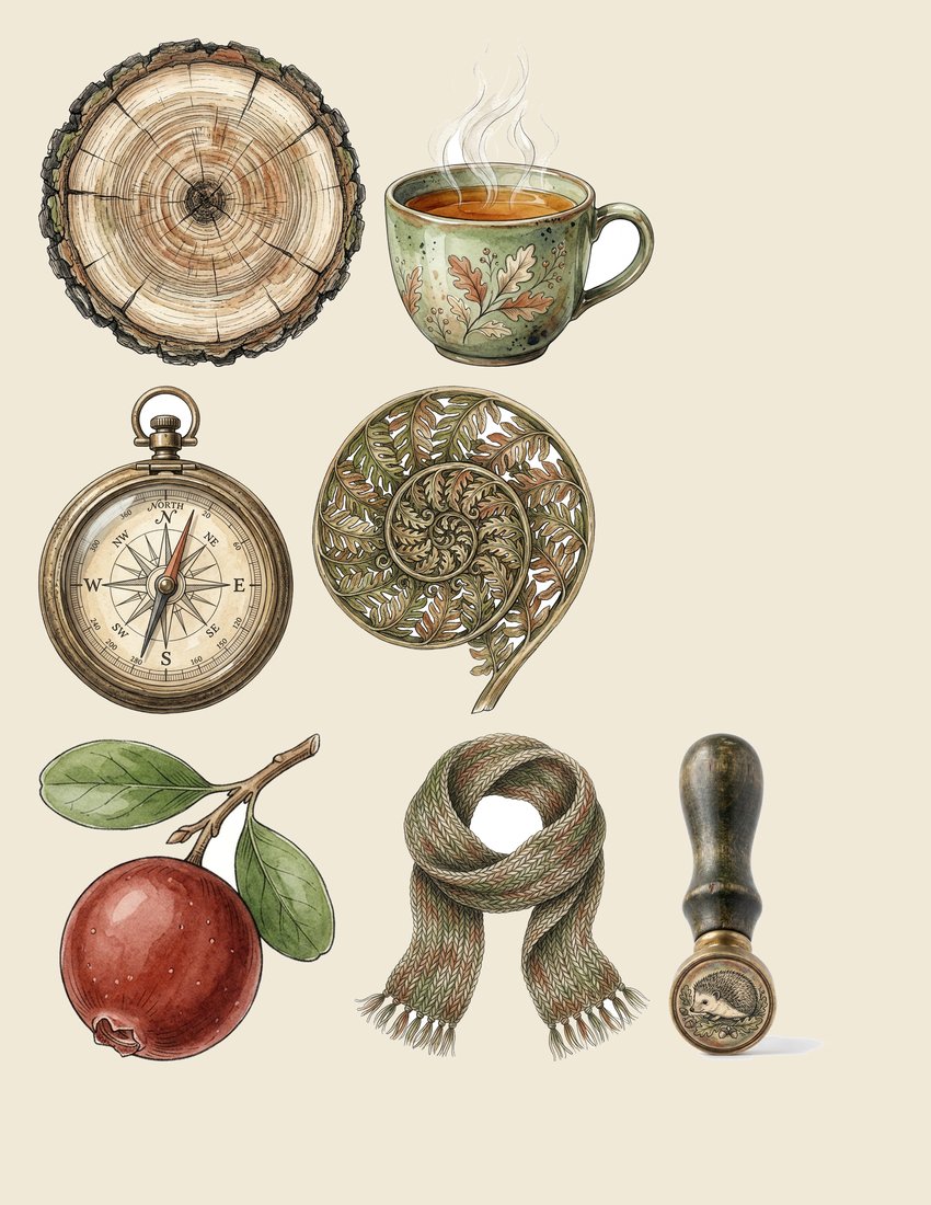 Hedgehog Hollow junk journal kit — sheet preview 4