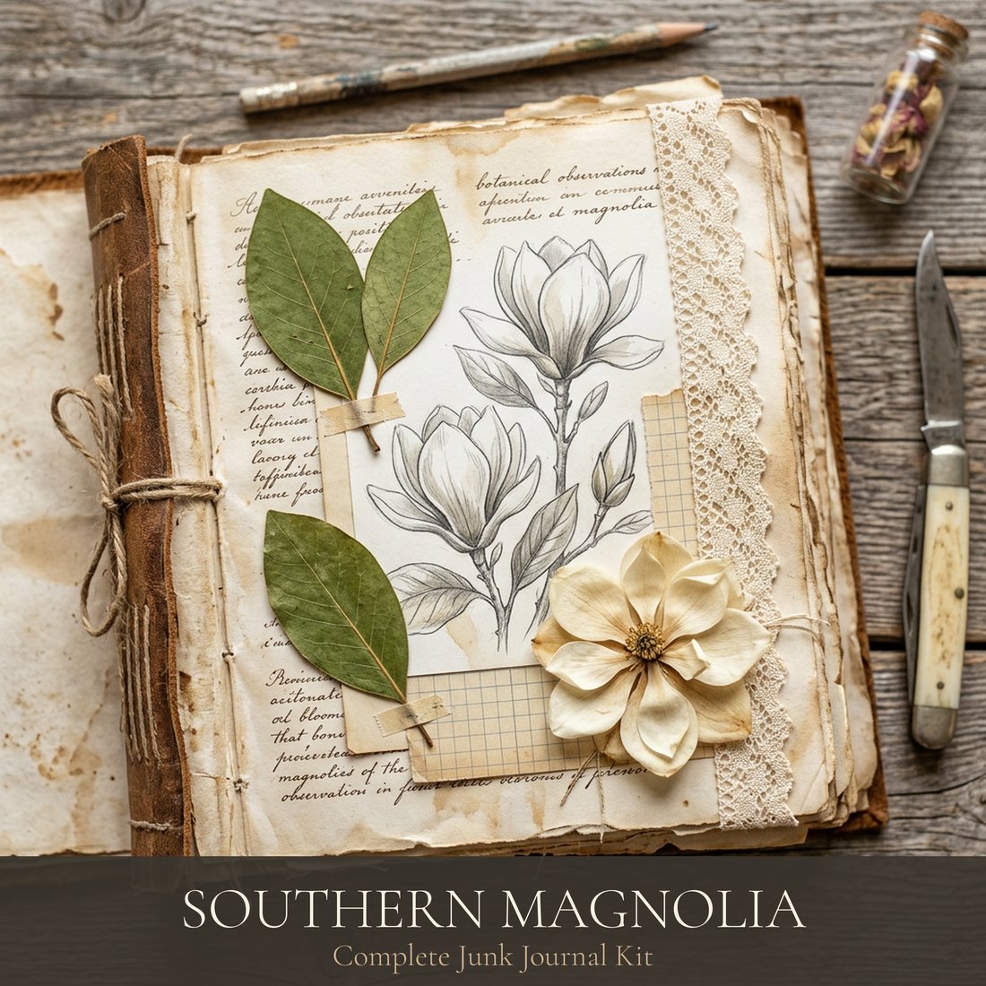 Southern Magnolia Junk Journal Kit | Digital Download