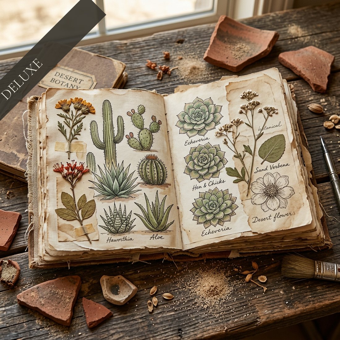 Desert Succulents Junk Journal Kit | Digital Download