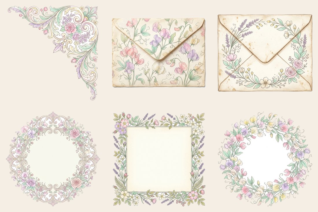 Sweet Pea Cottage junk journal kit — element closeup 2
