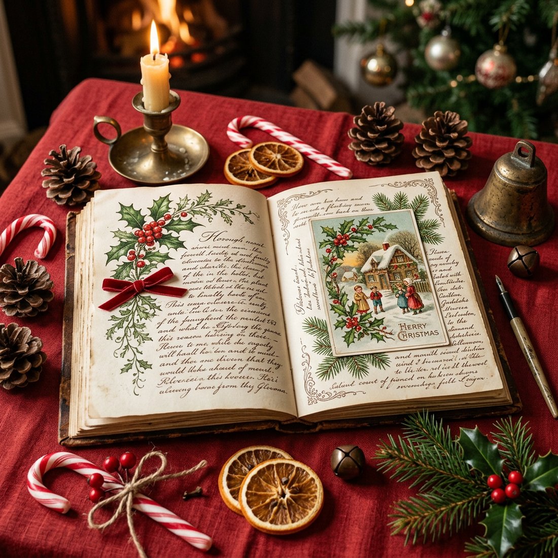 Vintage Yuletide Christmas Junk Journal Kit | Victorian Holiday Ephemera + Printable Sheets | Digital Download