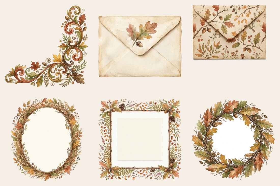 Woodland Foraging junk journal kit — element closeup 2